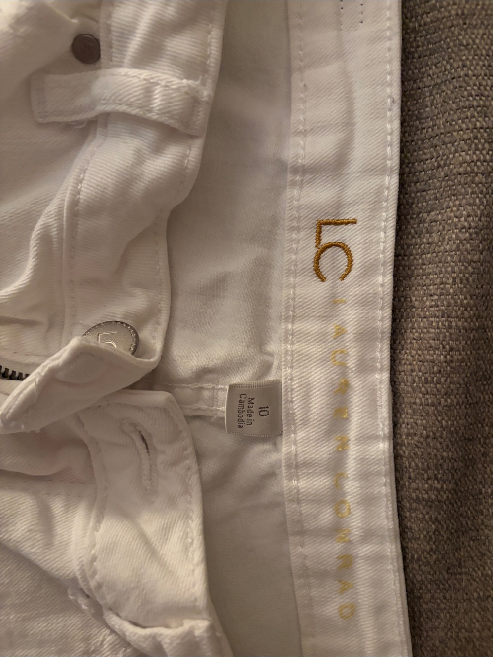 LC Lauren Conrad White Denim Cutoff Shorts - Picture 2 of 2